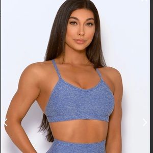 Bombshell Sportswear Braid Back Sports Bra- Sky Blue- Size M